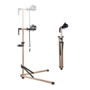 Soporte Resistente de Reparación de Bicicletas de 40 kg con Altura Ajustable 105 a 150 cm y Bandeja Magnética para Herramientas, para Bicicletas de Montaña y Carretera, 1040 x 720 x 1590 mm