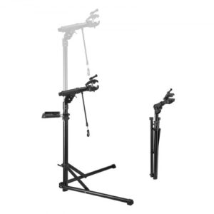 Soporte Resistente de Reparación de Bicicletas de 39 kg con Altura Ajustable 103 a 162 cm y Bandeja Magnética para Herramientas, para Bicicletas de Montaña y Carretera, 1100 x 760 x 1695 mm