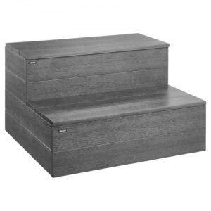 Escalera de Piscina de 2 Peldaños para Bañera, con Sistema HIPS para Piscinas Elevadas/Inflables con Carga de 272,16 kg, Versátil para Porches, Patios y Autocaravanas, 635 x 540 x 380 mm