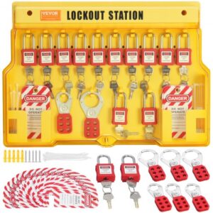 Kit de Etiquetado de Bloqueo Eléctrico, 60 Piezas de Estación de Etiquetado de Bloqueo de Seguridad que Incluye Candados, Cerrojos, Etiquetas, Kit de Expansión para Energía Eléctrica Industrial