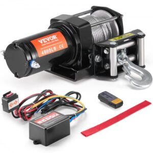 Cabrestante Eléctrico 1814 kg 12V con Control Remoto Inalámbrico