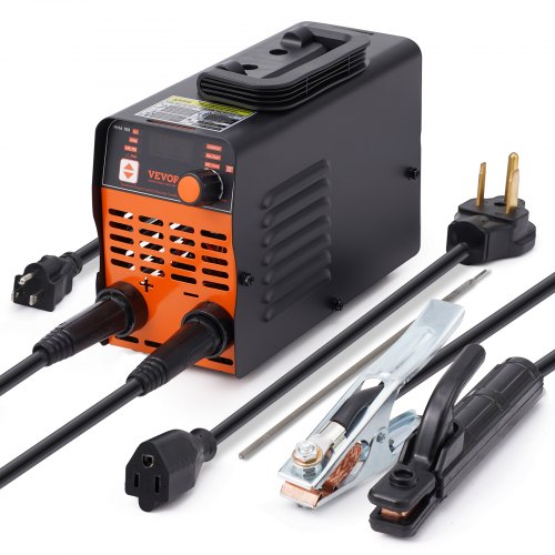 Soldador de varilla de 220 V, máquina de soldadura TIG de arco/elevación de 120 A con pantalla LED grande, máquina de soldadura de varilla portátil 2 en 1 con arranque en caliente Arc Force Anti Stick VRD, máquina de soldadura de arco MMA, soldadura