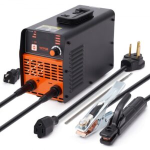 Soldadora de varilla de 220 V, máquina de soldadura TIG de arco/elevación de 160 A con pantalla LED grande, máquina de soldadura de varilla portátil 2 en 1 con arranque en caliente Arc Force Anti Stick VRD, máquina de soldadura de arco MMA