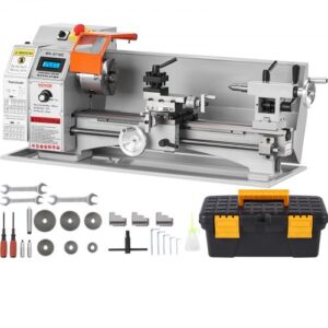 Mini Torno de Metal 17,8x40,6 cm 800W – Precisión de Sobremesa 150-2500 RPM