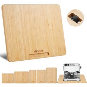 Deslizador para Electrodomésticos 330 x 406 x 21 mm Bandeja Deslizante de Madera Grosor de 1,8 cm con Ruedas de Goma y Asa Hueca Ideal para Cafeteras y Encimeras de Cocina, Color de Madera