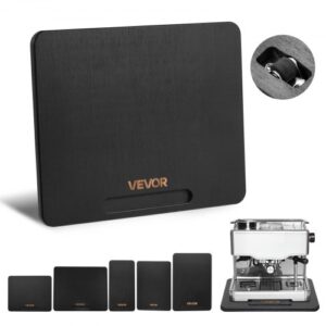 Deslizador para Electrodomésticos 267 x 330 x 21 mm Bandeja Deslizante de Madera Grosor de 1,8 cm con Ruedas de Goma Silenciosas y Asa Hueca ideal para Cafeteras y Encimeras de Cocina, Negro