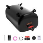 Tanque de Agua Blanda, Depósito de Agua Flexible Plegable de PVC 1000D, Bolsa Flexible Portátil de Gran Capacidad de 113 L para Riego de Jardines, Camping y Prevención de Incendios, Negro