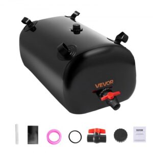 Tanque de Agua Blanda, Depósito de Agua Flexible Plegable de PVC 1000D, Bolsa Flexible Portátil de Gran Capacidad de 113 L para Riego de Jardines, Camping y Prevención de Incendios, Negro