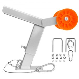 Cabrestante para Remolque de Barco, Altura Ajustable 370-548 mm con Ruedas TPU y Pernos en U