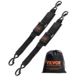 2 Correas de Trinquete Retráctiles 5,08 x 60,96 cm, con Ganchos en S y Bloqueo de Seguridad, Resistencia 680 kg