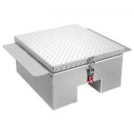 Caja de Herramientas para Caja de Camioneta, de Aluminio, con Placa de Diamante, Soporta hasta 100 kg, Ideal para Camioneta, RV, Remolque, 770 x 610 x 310 mm, Carga Máxima 100 kg, Plata