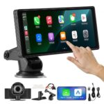 Estéreo Inalámbrico con Pantalla HD, Apple CarPlay y Android Auto, Cámaras Frontales y Traseras