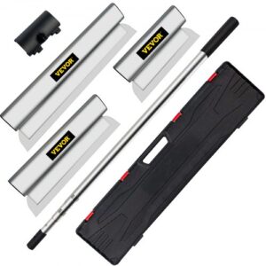 Combo de Cuchilla de Encintar con Mango 10/16/24 Acero Inoxidable Hoja de Skimmimg de Panel de Yeso Grosor de Hoja de 0,5mm Espátula de Encintar Masilla para Entrar en Junta y Costura Estrecha