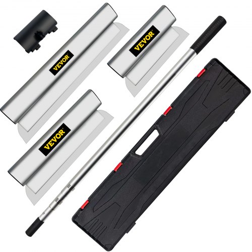 Combo de Cuchilla de Encintar con Mango 10/24/32 Acero Inoxidable Hoja de Skimmimg de Panel de Yeso Grosor de Hoja de 0,5mm Espátula de Encintar Masilla para Entrar en Junta y Costura Estrecha