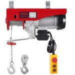 Polipasto Eléctrico Carga de 1200kg Cabrestante Eléctrico 230V Control Remoto con Cable de 4,2m Eslinga Simple Doble Parada de Emergencia Polipasto Elevador para Garaje, Almacén, Fábrica