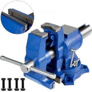 Multifuncional Banco de Cabeza Giratoria de 360° 30 KN Fuerza de agarre 3000 KG para Procesamiento de Máquina y de Vicio de 12,7 cm con Base y Herramienta Tornillo de Banco, Industrial