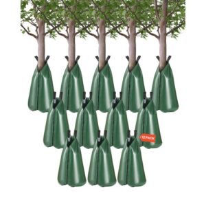 12 PCS Bolsa de Riego de 75,7 L para Árboles Nuevos, Bolsas de Riego por Goteo para Árboles Rellenables de Liberación Lenta de 5 a 9 Horas con Cremallera para Apuntar a las Raíces Profundas