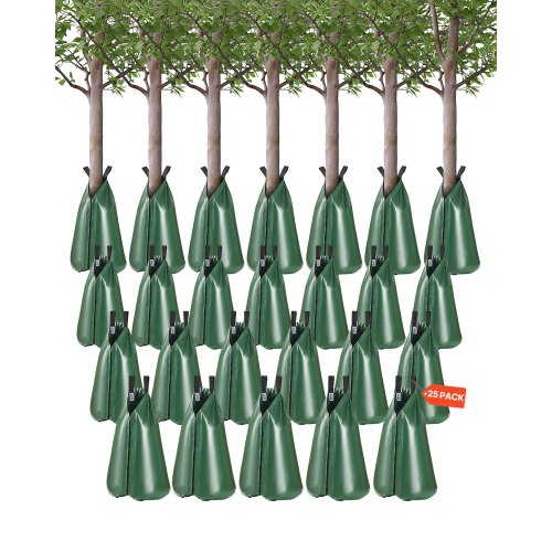 25 PCS Bolsa de Riego de 75,7 L para Árboles Nuevos, Bolsas de Riego por Goteo para Árboles Rellenables de Liberación Lenta de 5 a 9 Horas con Cremallera para Apuntar a las Raíces Profundas