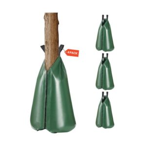 4 PCS Bolsa de Riego de 75,7 L para Árboles Nuevos, Bolsas de Riego por Goteo para Árboles Rellenables de Liberación Lenta de 5 a 9 Horas con Cremallera para Apuntar a las Raíces Profundas