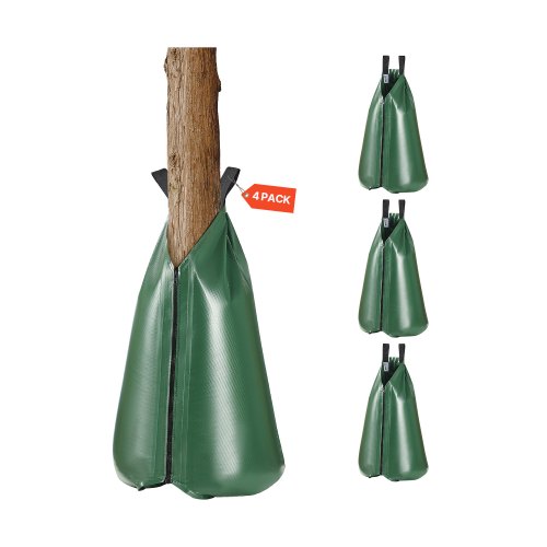 4 PCS Bolsa de Riego de 75,7 L para Árboles Nuevos, Bolsas de Riego por Goteo para Árboles Rellenables de Liberación Lenta de 5 a 9 Horas con Cremallera para Apuntar a las Raíces Profundas