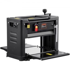 1800W Cepilladora de Sobremesa Regruesadora Madera 1 Velocidad Cepilladora Eléctrica 33 cm de Ancho Regruesadora Cepilladora Cepillo para Madera 2 Cuchillas Motor Potente de 15 Amperios y Bajo Nivel de Ruido para Madera Dura y Blanda