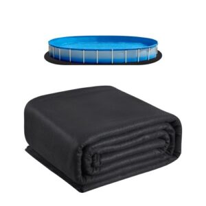 Revestimiento para Piscinas Ovalado, 5,5 x 10,1 m Revestimiento Extragrueso para Piscinas Elevadas, Evita Pinchazos, Base de Geotextil Reciclado, Prolonga la Vida Útil del Revestimiento, Negro