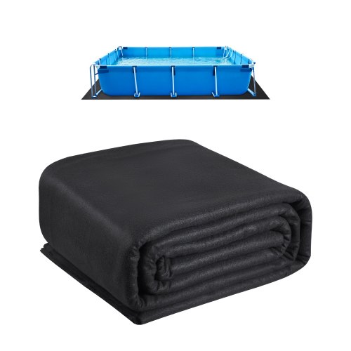 Revestimiento Rectangular para Piscinas, 3,7 x 7,3 m Revestimiento Extragrueso para Piscinas Elevadas, Evita Pinchazos, Base de Geotextil Reciclado, Prolonga la Vida Útil del Revestimiento