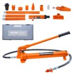 Kit de Cilindro Hidráulico Gato Hidráulico Portátil 10 T con Manguera de Aceite de 1