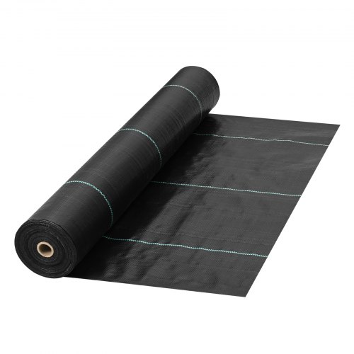 Tejido Acolchado 0,9 x 91,4 m Paño de Control de Malezas Geotextil Lona para Jardín PP Densidad de Alta Permeabilidad Base Textil de 5,8 oz para Cobertura de Suelo Jardinería Agricultura, Negro
