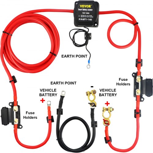 Relé de Carga Inteligente 12V 140A con Cable de 2 m