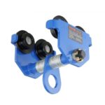 Carro Manual con Ruedas Dobles, Carga de 1 T, Ajustable para Ancho de Brida de Viga en I de 63,5-177,8 mm, Polipasto de Garaje de Acero de Aleación Resistente para Vigas en I Rrectas y Curvas