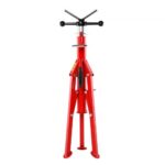 Soporte de Tubo Alto con Cabeza en V Plegable Capacidad de Tubo 30 cm, Altura 71-132 cm Capacidad de 2 T
