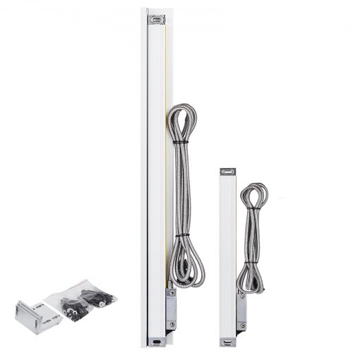 Escala Lineal de Torno de Alta Precisión 250 mm / 1000 mm, Molino de Torno Escala Lineal 5 Î¼m a 20°C Regla de Rejilla Alto Rendimiento con Cable de Señal 3 m para Fresadora