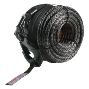Cuerda de Cabrestante 9,5 mm x 30,5 m, Cable Sintético, Resistencia 117,9 kN, Gancho Forjado, SUV y Vehículos Todoterreno