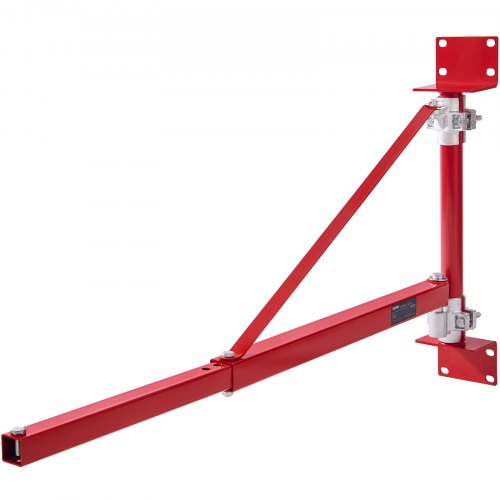 Brazo de Soporte de Polipasto Eléctrico, Capacidad de Carga Máxima de 600 kg, con Poste, Marco de Polipasto de Acero, Brazo de Elevación de Andamio Giratorio de 180°, para Taller, Garaje