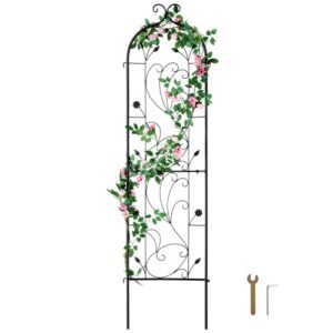 Enrejado de Metal para Plantas Trepadoras 38 x 152 cm Soporte para Rosas Trepadoras 1 Pieza Arco para Enredaderas Soporte para Pepinos Decorativo para Clemátides para Patio, Césped, Jardín