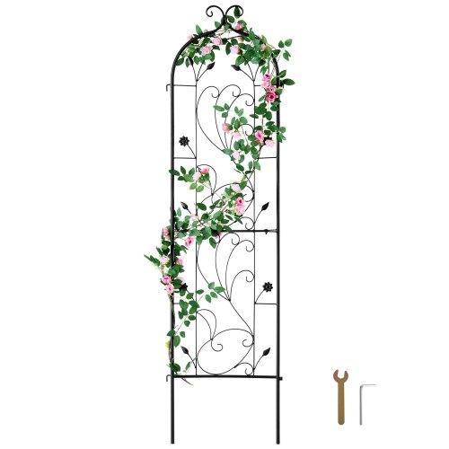 Enrejado de Metal para Plantas Trepadoras 38 x 152 cm Soporte para Rosas Trepadoras 1 Pieza Arco para Enredaderas Soporte para Pepinos Decorativo para Clemátides para Patio, Césped, Jardín