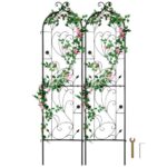 Enrejado de Metal para Plantas Trepadoras 38 x 152 cm Soporte para Rosas Trepadoras 2 Piezas Arco para Enredaderas Soporte para Pepinos Decorativo para Clemátides para Patio, Césped, Jardín