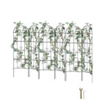 Enrejado de Metal para Plantas Trepadoras 51 x 180 cm Soporte para Rosas Trepadoras 6 Piezas Arco para Enredaderas Soporte para Pepinos Decorativo para Clemátides para Patio, Césped, Jardín