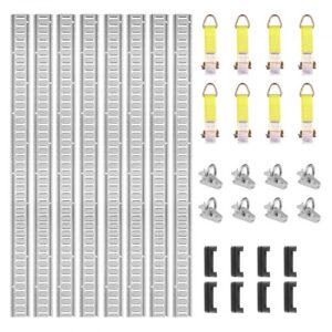 Kit Universal de Rieles E-Track 1524 mm – 24 Piezas de Acero para Camionetas y Remolques