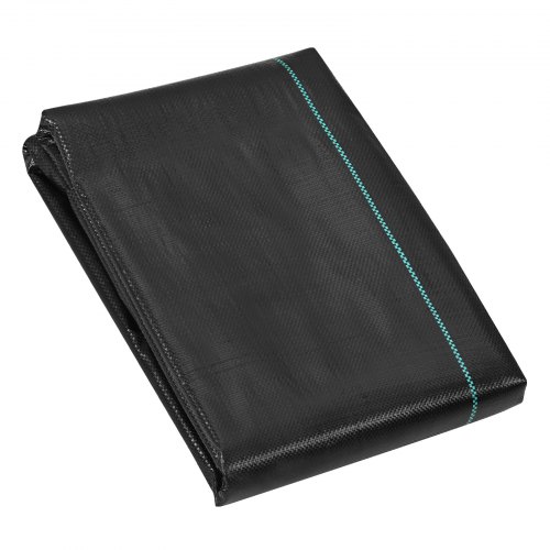 Tela para Control de Malezas Tela para Jardín de Alta Resistencia Tela Tejida para Control de Malezas de PP Tela Geotextil para Paisajismo Vellón de Malas Hierbas 1,2 x 15,2 m, 108 g/m², Negro