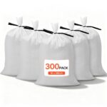 Sacos de Arena Vacíos con Cintas, Capacidad 22,6 kg, de Polipropileno Tejido, Resistentes al Desgarro y a los Rayos UV para Barreras de Protección contra Inundaciones, 400 x 660 mm, 300 uds