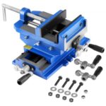 VEVOR Tornillo de Banco Cruzado, Mordaza de 10 cm, Eje XY Bidireccional, Abrazadera de Banco de Hierro Fundido, para Taladrar y Fresar Máquinas CNC de Carpintería, hasta 7 kN, 330 x 310 x 145 mm