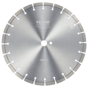 Disco de Corte de Diamante 350 mm Disco de Diamante Húmedo o Seco Hoja de Sierra con Dientes Planos 12 mm Diámetro del Orificio Central Universal 25,4 mm Para Hormigón, Azulejos, Ladrillo