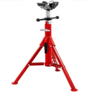 Soporte para Tubería Plegable con Cabeza en V de Transferencia de 2 Bolas y Patas Plegables 1134 kg Altura Ajustable 71-131 cm Tipo 1107A Adecuado para la Mayoría de Los Trabajos de Tubería