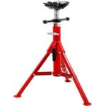 Soporte para Tubería Plegable con Cabeza en V de Transferencia de 4 Bolas y Patas Plegables 2 T Altura Ajustable 71 - 131 cm Tipo 1107B Adecuado para la Mayoría de Los Trabajos de Tubería