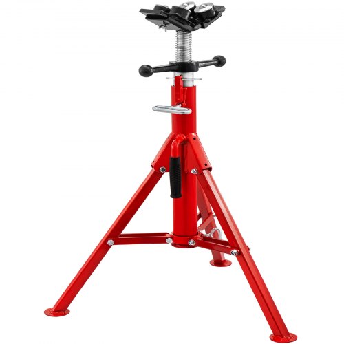 Soporte para Tubería Plegable con Cabeza en V de Transferencia de 4 Bolas y Patas Plegables 2 T Altura Ajustable 71 - 131 cm Tipo 1107B Adecuado para la Mayoría de Los Trabajos de Tubería