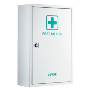 Botiquín de Primeros Auxilios de 3 Estantes, Botiquín Grande Metálico Industrial de Emergencia 460 x 300 x 140 mm con 1000 Piezas de Suministros Médicos para Empresas y Lugares de Trabajo