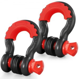 Grillete con anilla en D 3/4" Paquete de 2 Negro 28,5 t