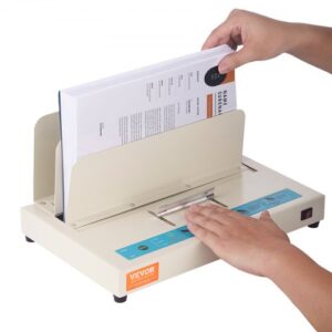 Encuadernadora Térmica, Encuadernadora de Libros con Capacidad de 500 Hojas, Encuadernadora Térmica de Libros de 50 mm de Grosor de Encuadernación Documento A3 (borde Corto)/A4/A5, con Detección Óptica Infrarroja